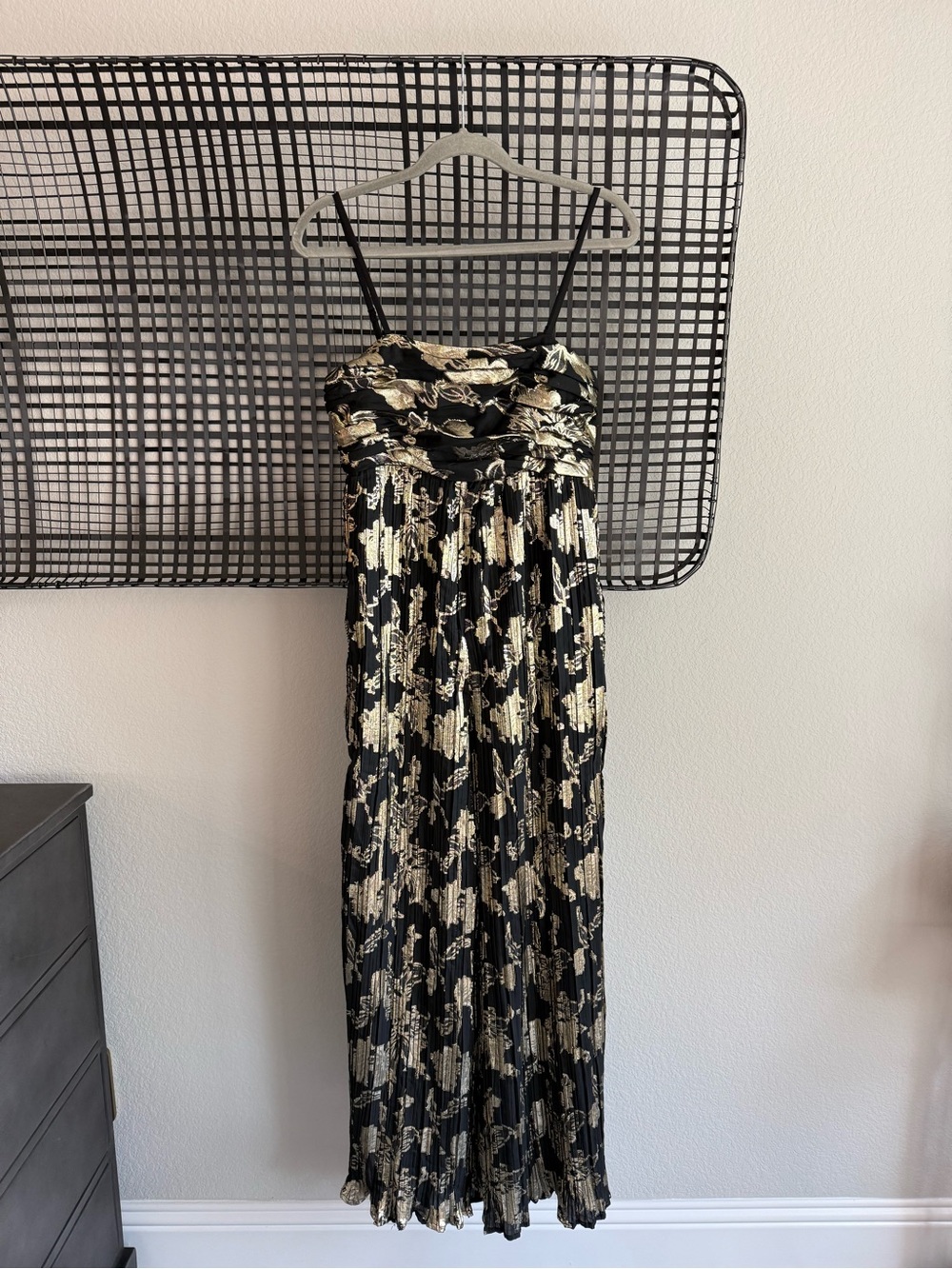 Anthropologie Hutch Mabel Foil Pleated Jumpsuit - Picture 3 of 10